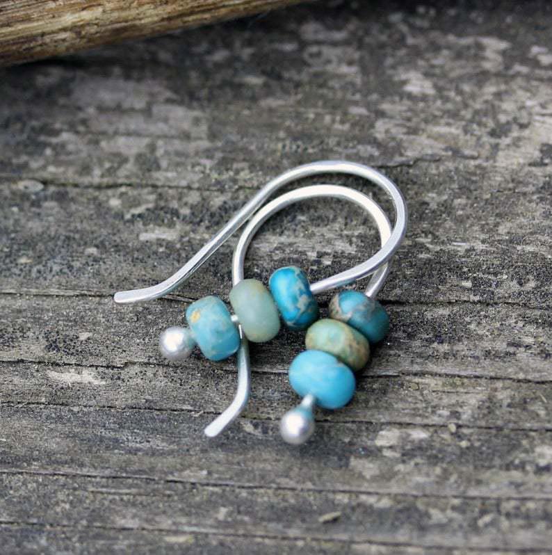 Turquoise Gem Earrings Jula Jewelry