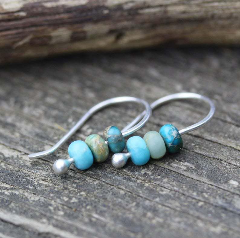 Turquoise Gem Earrings Jula Jewelry
