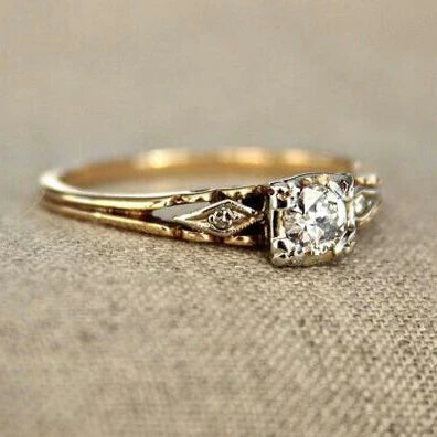 Vintage Zirconia Elegant Gold Ring Jula Jewelry