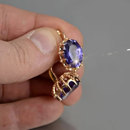 Golden Amethyst Tiara Earrings Jula Jewelry