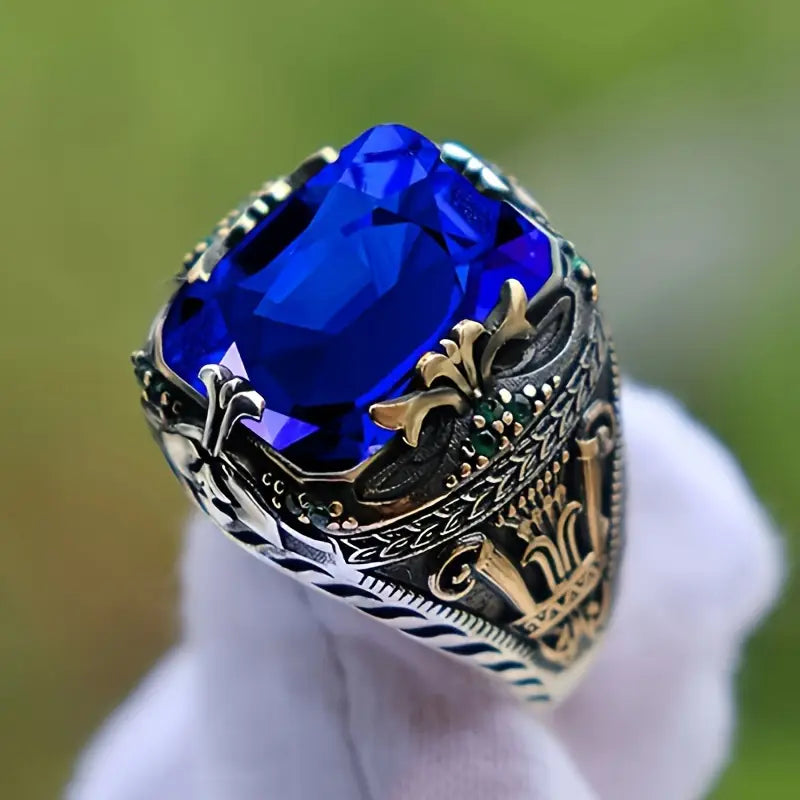 Vintage Silver Sapphire Ring Jula Jewelry