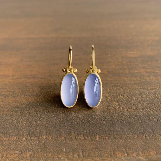 Vintage Lilac Moonstone Earring Jula Jewelry