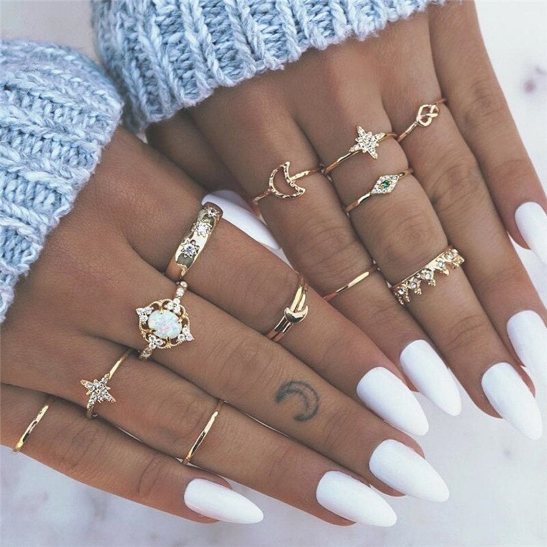 Unique Premium Set of 8 to 12 Rings Jula Jewelry