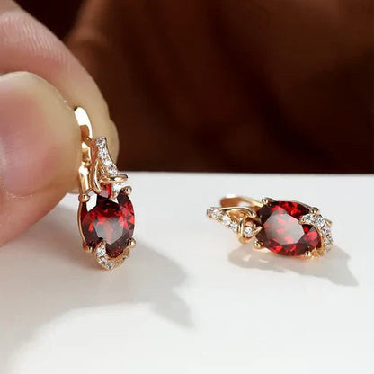 Crimson Twilight Dangle Earrings Jula Jewelry