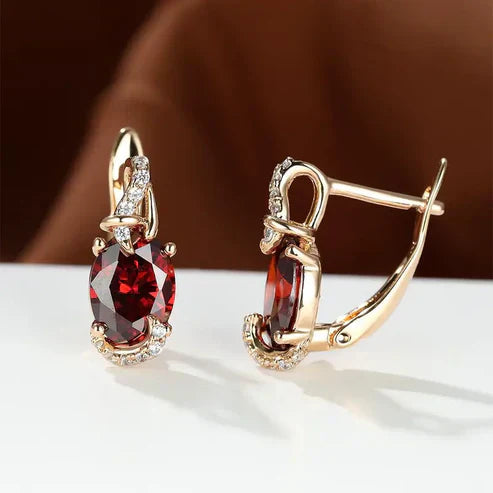 Crimson Twilight Dangle Earrings Jula Jewelry