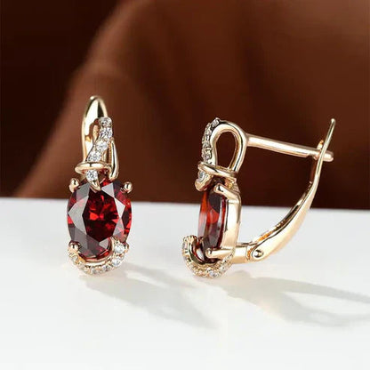 Crimson Twilight Dangle Earrings Jula Jewelry