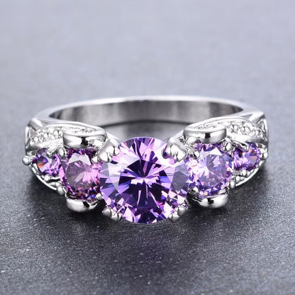 Silver Amethyst Antique Ring Jula Jewelry