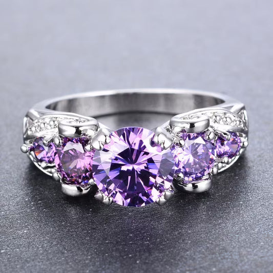 Silver Amethyst Antique Ring Jula Jewelry