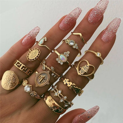 Unique Premium Set of 8 to 12 Rings Jula Jewelry