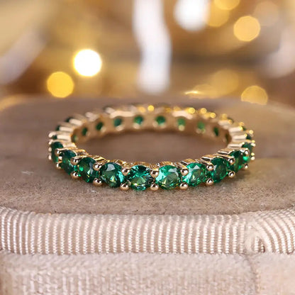 Emerald Gold Eternity Ring Jula Jewelry