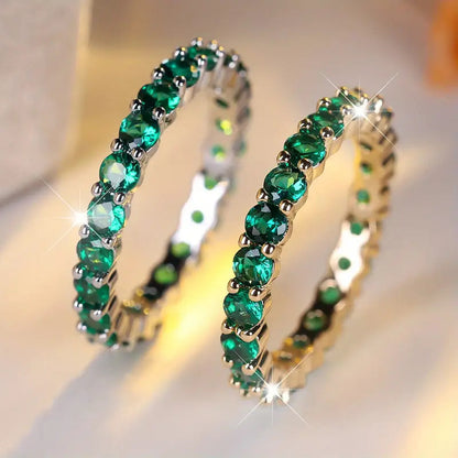 Emerald Gold Eternity Ring Jula Jewelry