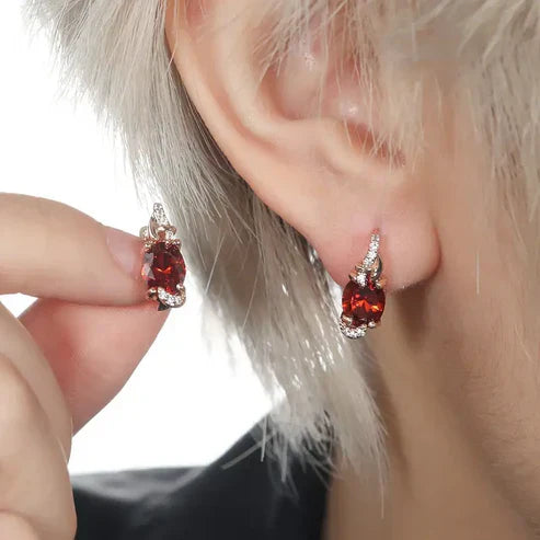 Crimson Twilight Dangle Earrings Jula Jewelry