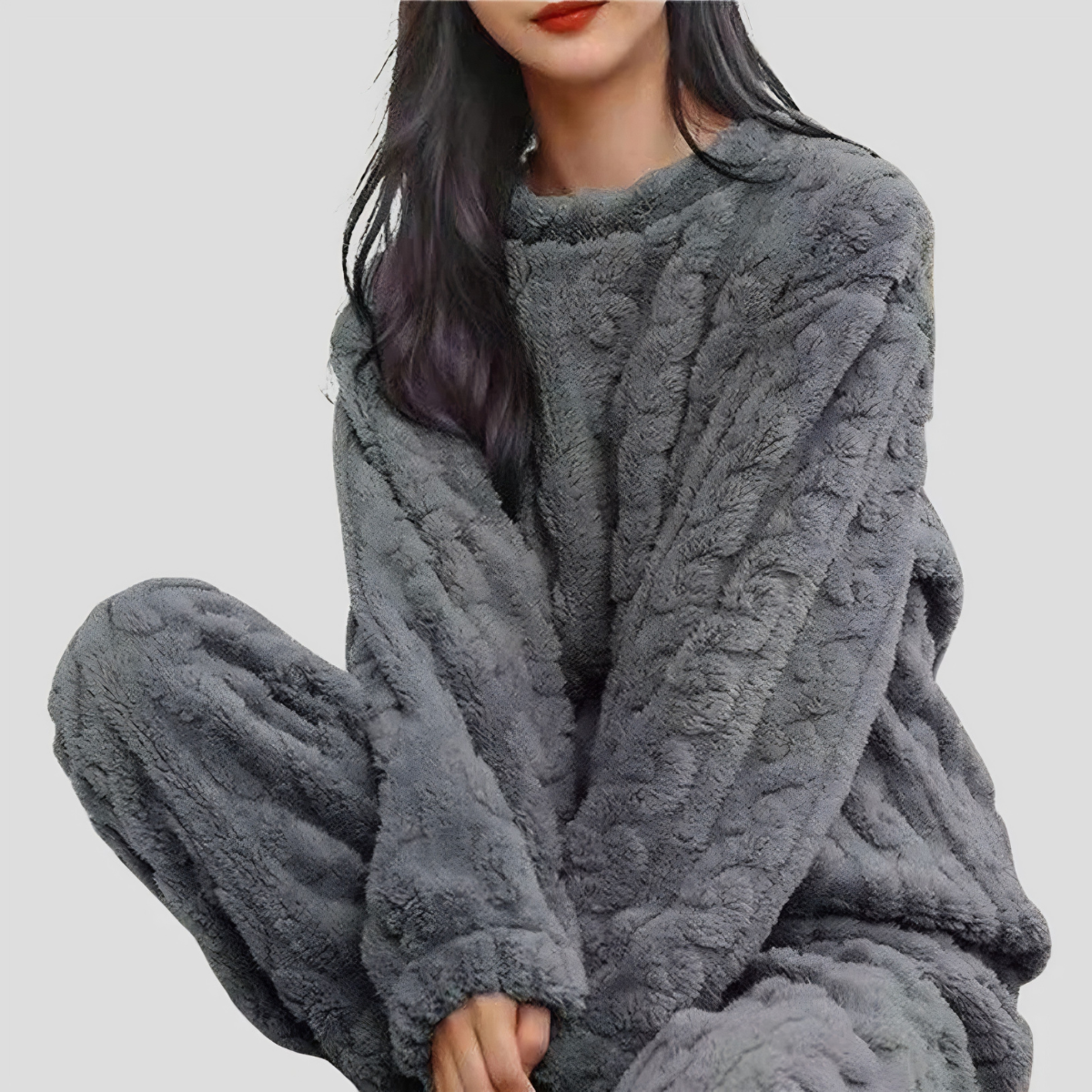 Women’s Fleece Pyjamas | Warm Long Sleeve Sleep Set SleepingPillow