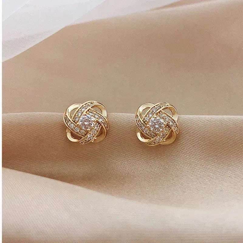 Floral Spiral Cross Earrings Jula Jewelry