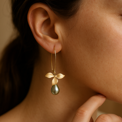Erzulie | Golden Leaf Earrings Jula Jewelry