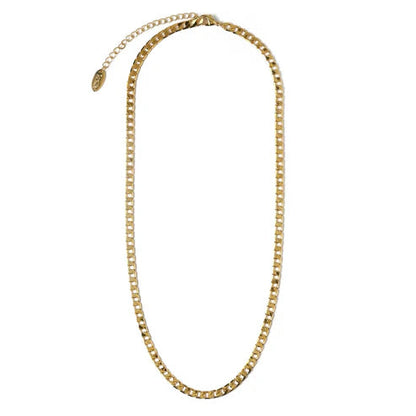 Flat Link Curb Chain Pendant Necklace Jula Jewelry
