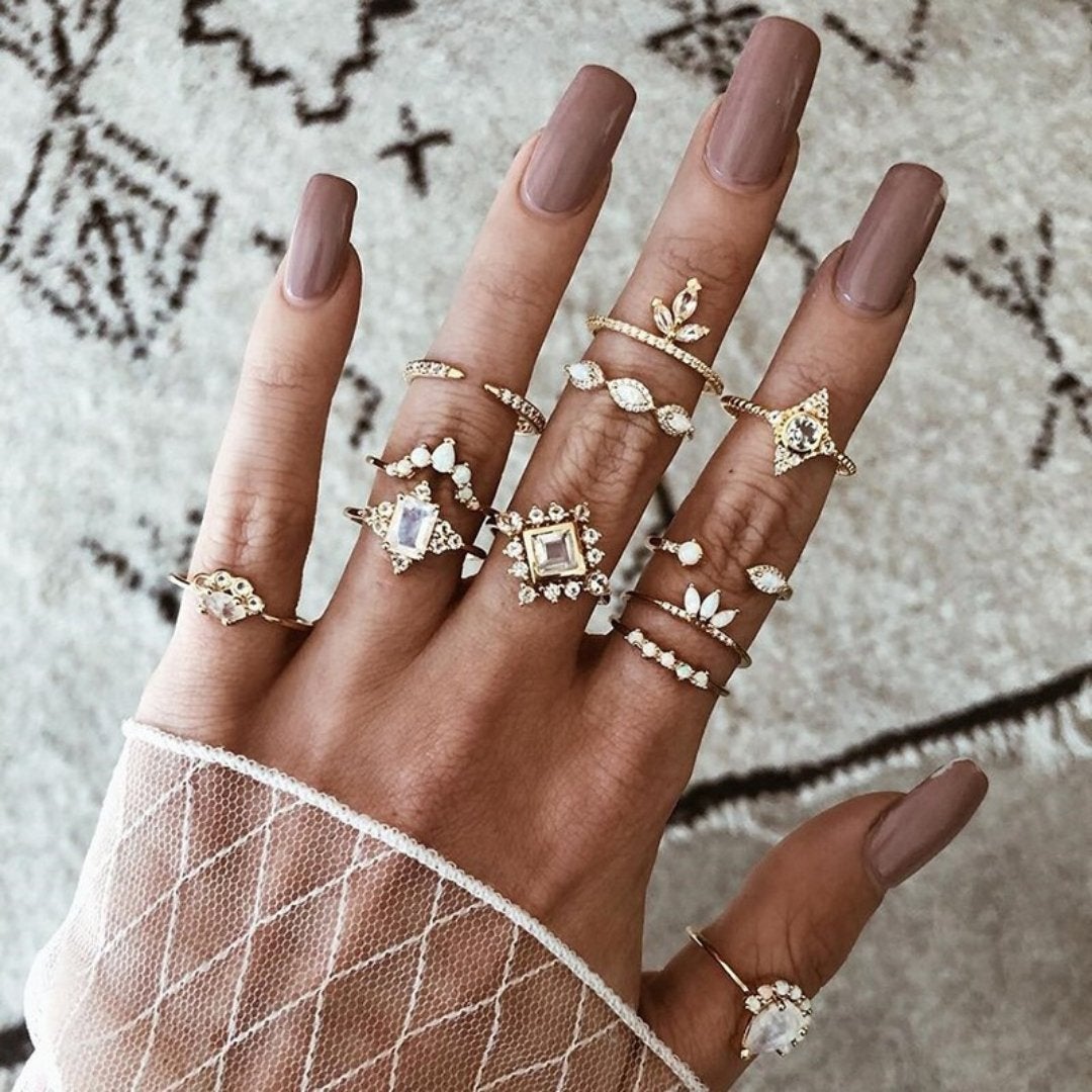 Unique Premium Set of 8 to 12 Rings Jula Jewelry