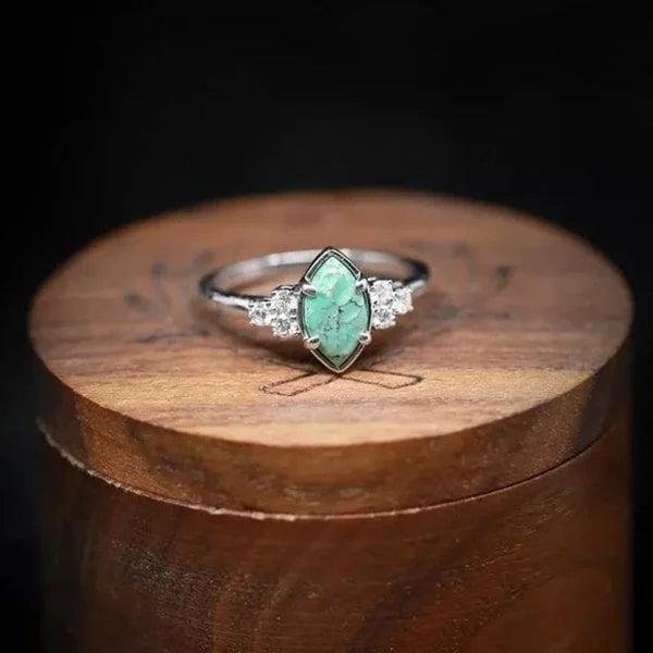 Natural Turquoise Gemstone Ring Jula Jewelry