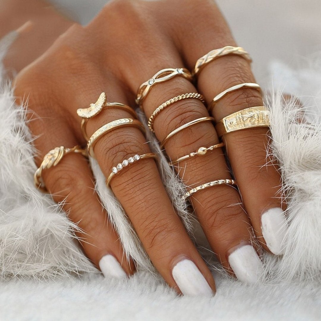 Unique Premium Set of 8 to 12 Rings Jula Jewelry