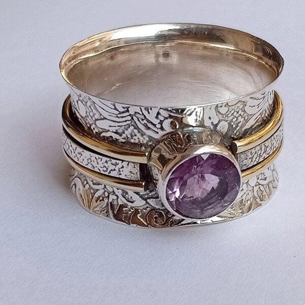 Bohemian Crystal Mindfulness Ring Jula Jewelry