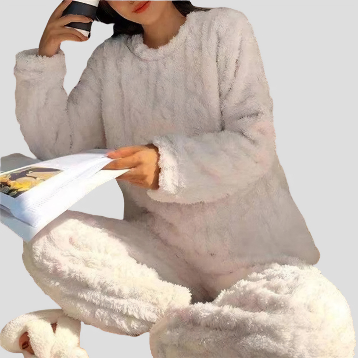 Women’s Fleece Pyjamas | Warm Long Sleeve Sleep Set SleepingPillow