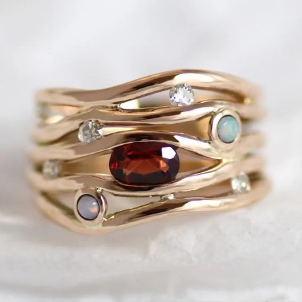 Vintage Zirconia Delicate Gold Ring Jula Jewelry