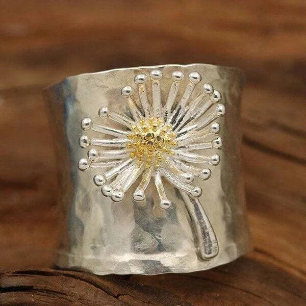 Blooming Daisy Broad Band Ring Jula Jewelry