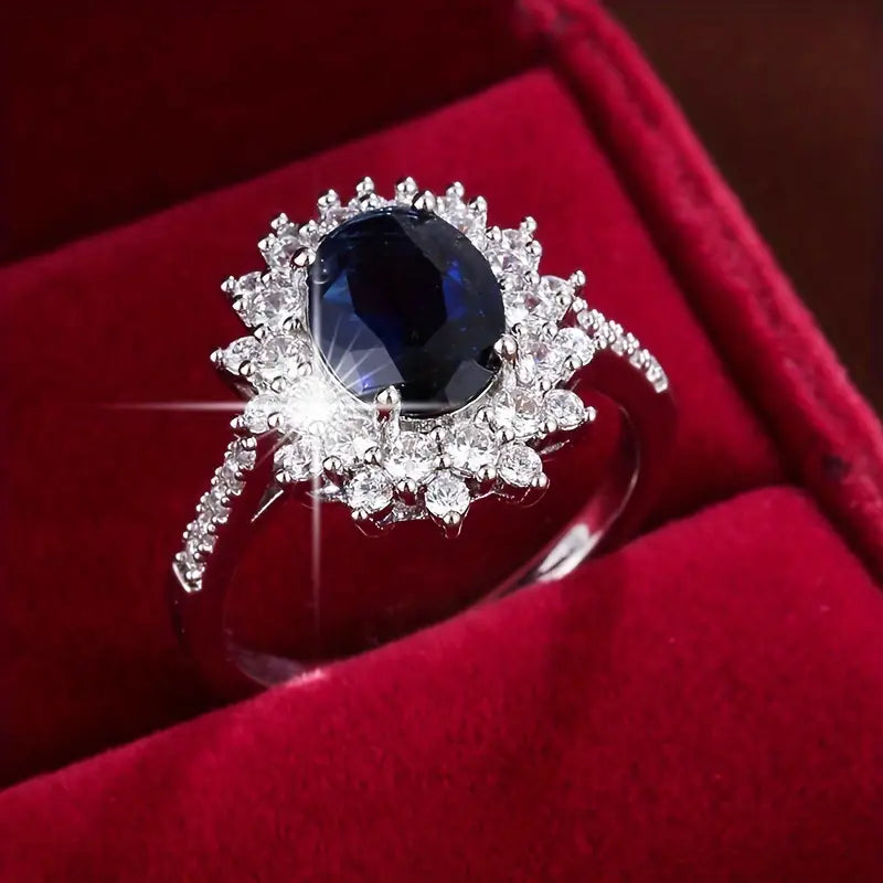 Gold Sapphire Circle Ring Jula Jewelry