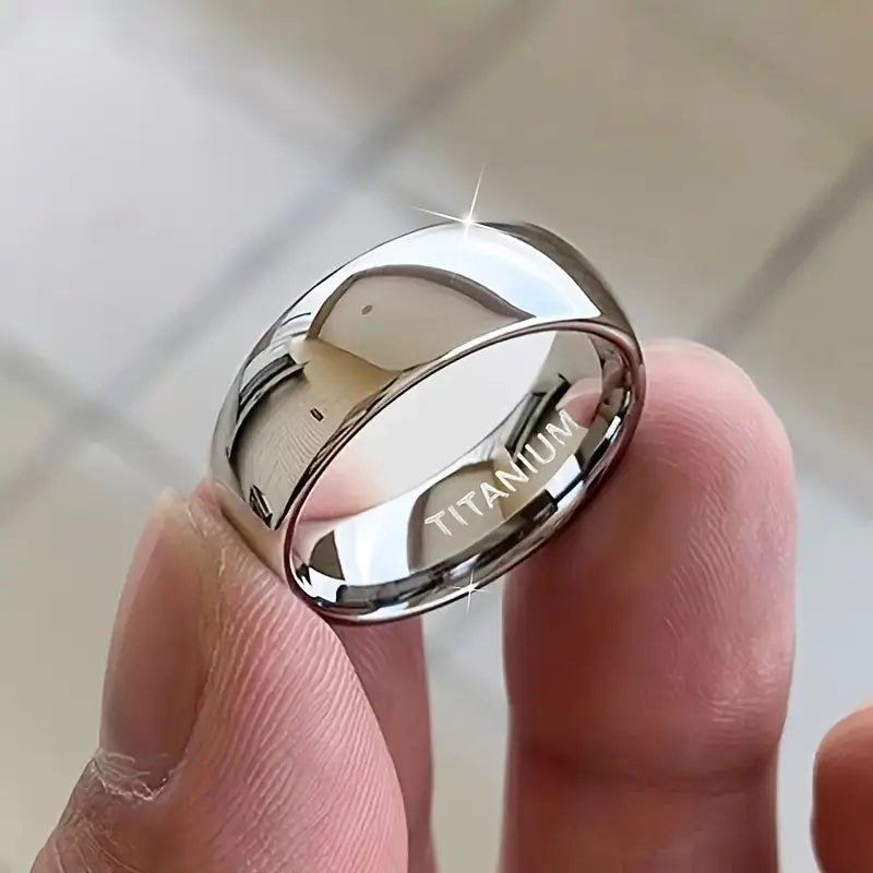 PANASH Titanium Steel 6mm Band Jula Jewelry