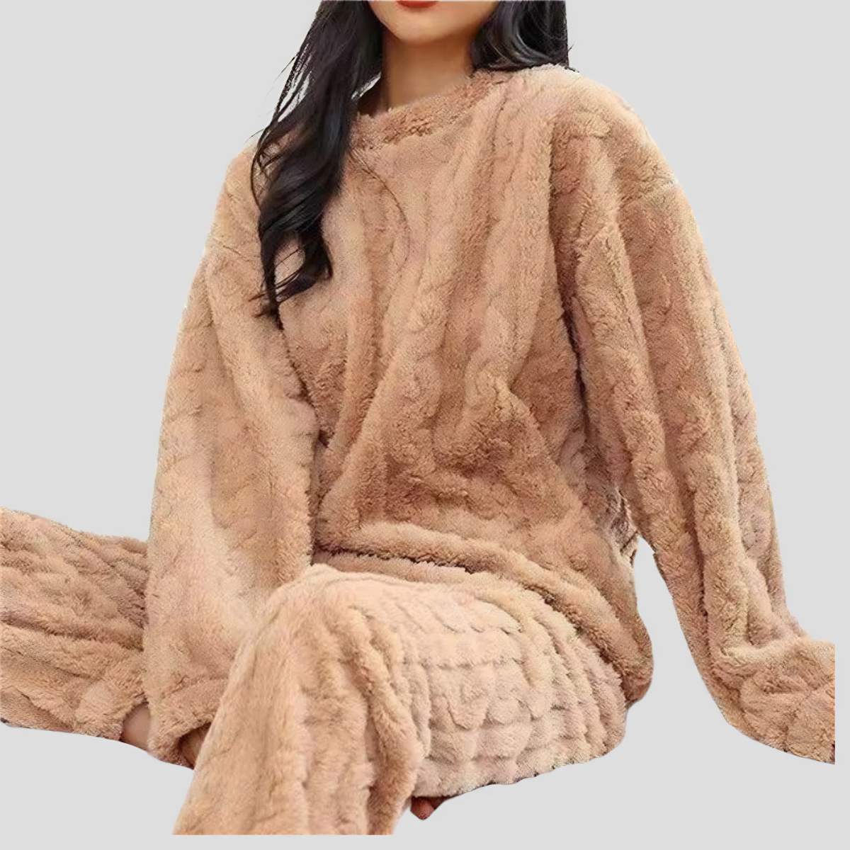 Women’s Fleece Pyjamas | Warm Long Sleeve Sleep Set SleepingPillow