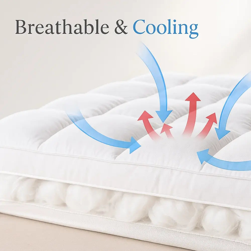 Cooling Mattress Topper for Enhanced Sleep Comfort SleepingPillow