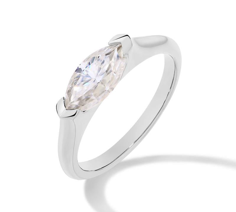 Elegant Marquise-Cut Gemstone Ring in Sterling Silver Jula Jewelry