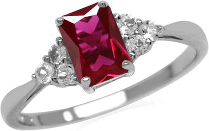 Octagon-Cut Ruby Ring Jula Jewelry