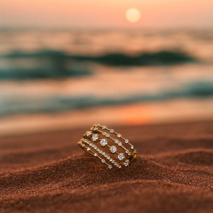 Pelagia | Set of Gold Rings Jula Jewelry