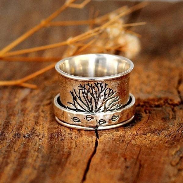 Tree of Life Spinner Mindfulness Ring Jula Jewelry