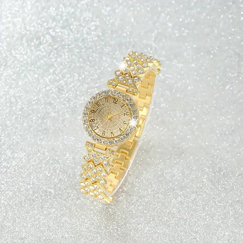 Luxe Brilliance Gold Watch & Bracelet Set Jula Jewelry