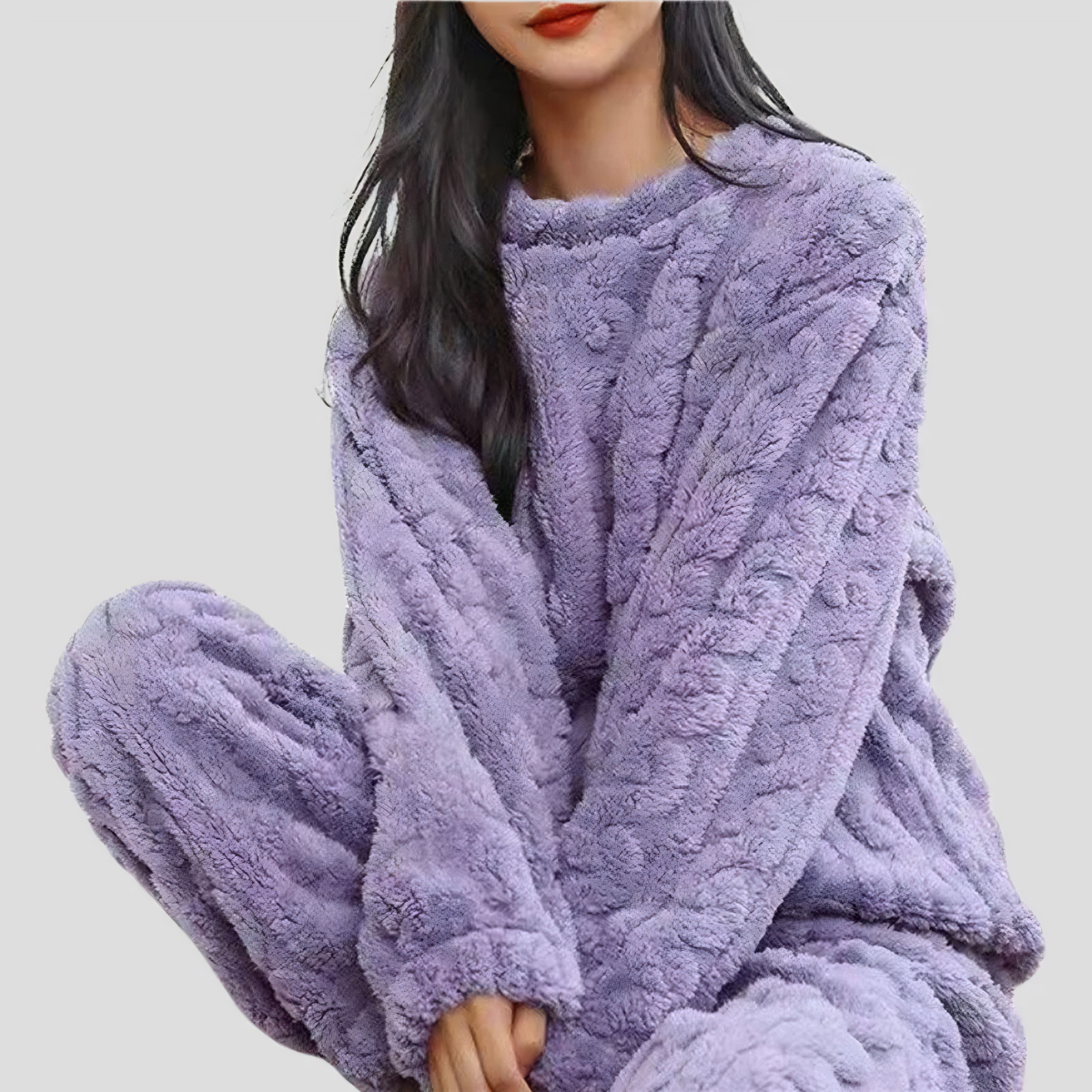 Women’s Fleece Pyjamas | Warm Long Sleeve Sleep Set SleepingPillow