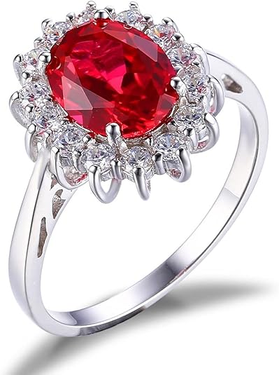 Timeless Ruby Halo Ring Jula Jewelry