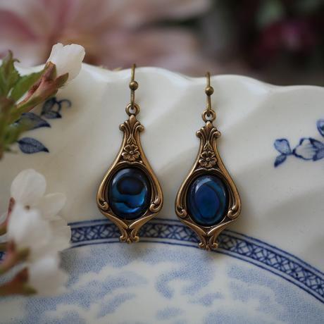 Gold Boho Earrings made of Blue Jula Jewelry