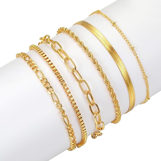 Paige | Set of Six Multi-Layer Bracelets Jula Jewelry