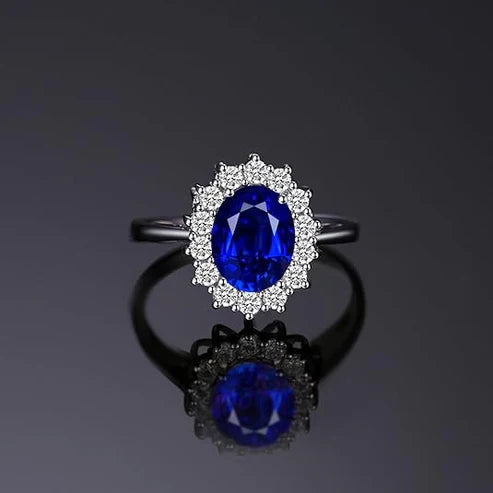 Classic Sapphire Halo Band Jula Jewelry