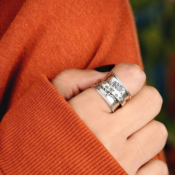 Tree of Life Spinner Mindfulness Ring Jula Jewelry
