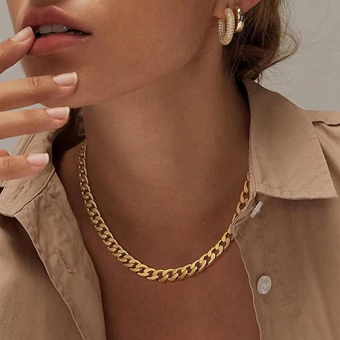 Chunky Cuban Chain Necklace Jula Jewelry
