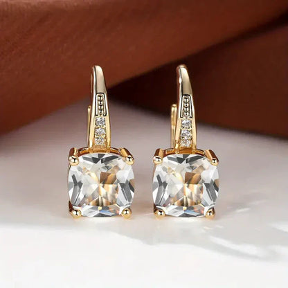 Mystic Gemstone Hoop Gold Earrings Jula Jewelry
