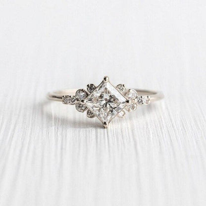 Luxurious ring with cubic zirconia crafted from gold and silver Jula Jewelry