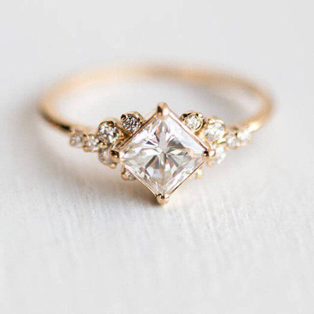 Luxurious ring with cubic zirconia crafted from gold and silver Jula Jewelry