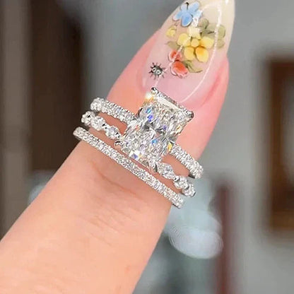 Jaily 3-Piece Wedding Ring Set Jula Jewelry