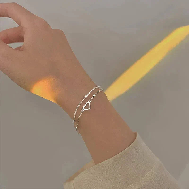 Adjustable Silver Heart Bangle Jula Jewelry