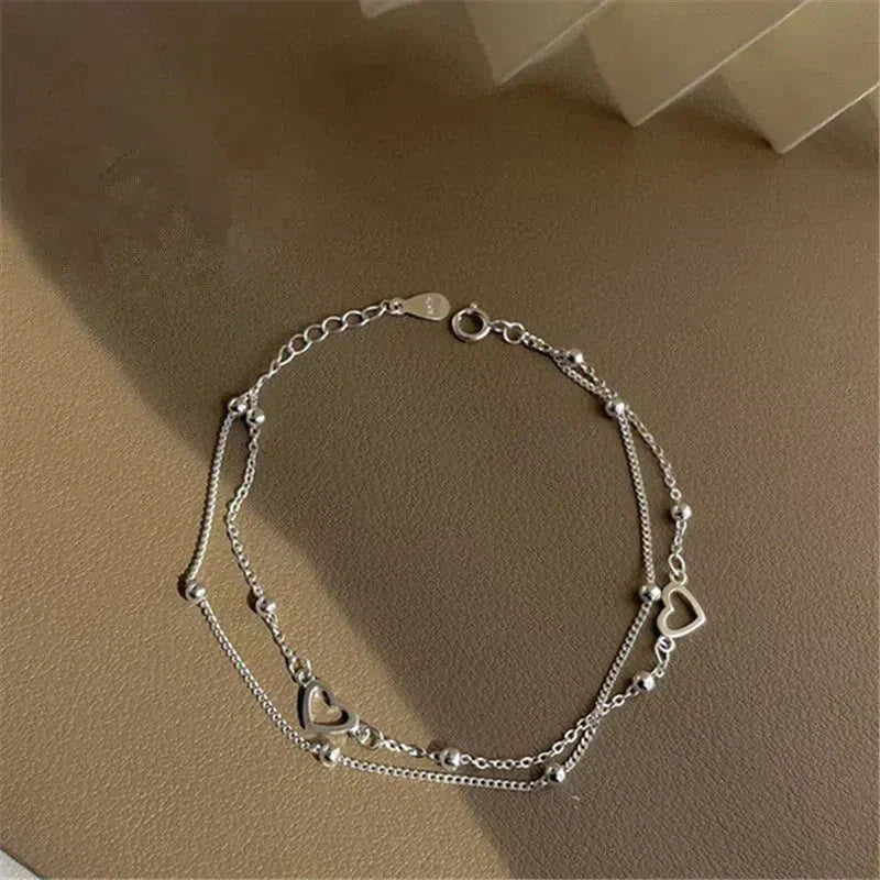 Adjustable Silver Heart Bangle Jula Jewelry