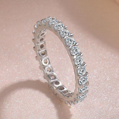 Silver Band with Zirconia Inlay Jula Jewelry